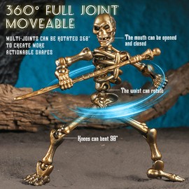 Lechonix 6 Pack T13 Action Figures Set, Dummy 13, Titan 13 Skeleton Action Figure, Skeleton Toy 3D Printed Multi-Jointed Movable Skeleton Decor