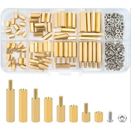 180pcs M2.5 Standoff Kit - Male Female Hex Brass Spacer Screw Nut Assortment for PCB FPV Board