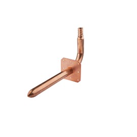 EFIELD 1/2" Pex Copper Stub Out Elbow with Wall Flange, 8 Inch Length,(STUB012)