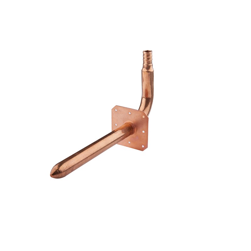 EFIELD 1/2" Pex Copper Stub Out Elbow with Wall Flange,