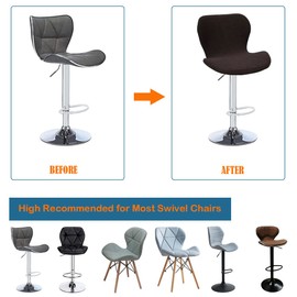Levoberg 4 fodere per sgabello da bar, curve, estensibili, per sedia da bar, con schienale elastico, copertura per sgabello alto da cucina, caffè