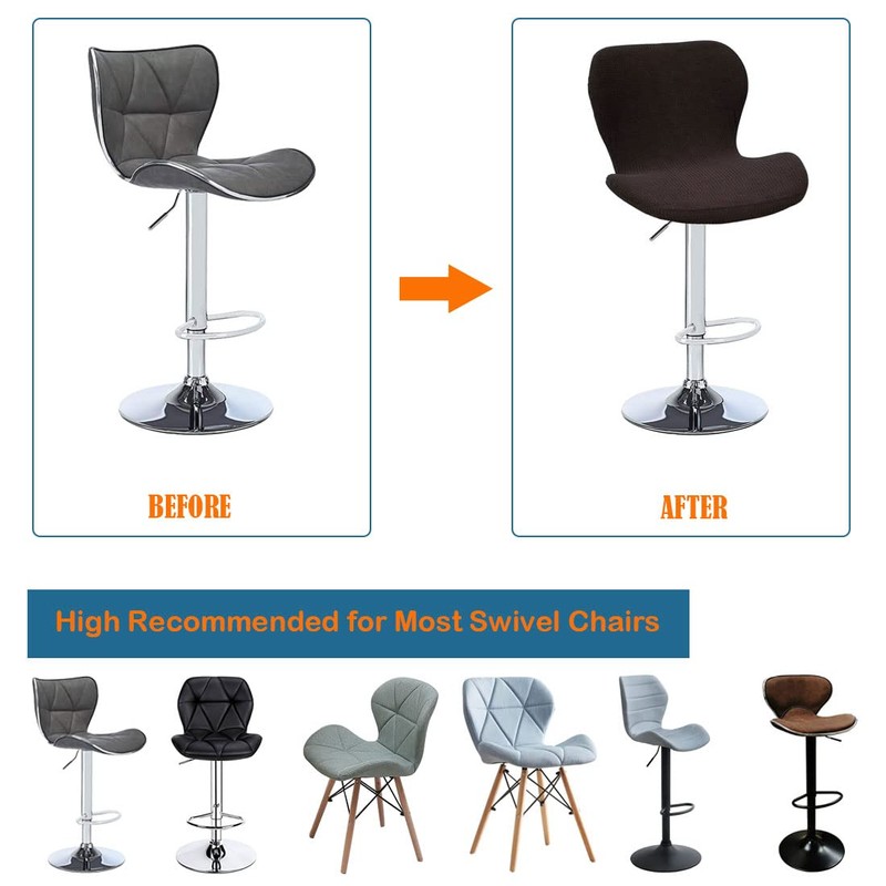 Levoberg 4 fodere per sgabello da bar, curve, estensibili, per