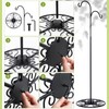 Blulu 34-55 Inch Adjustable Black Iron Shepherd Hook with Base