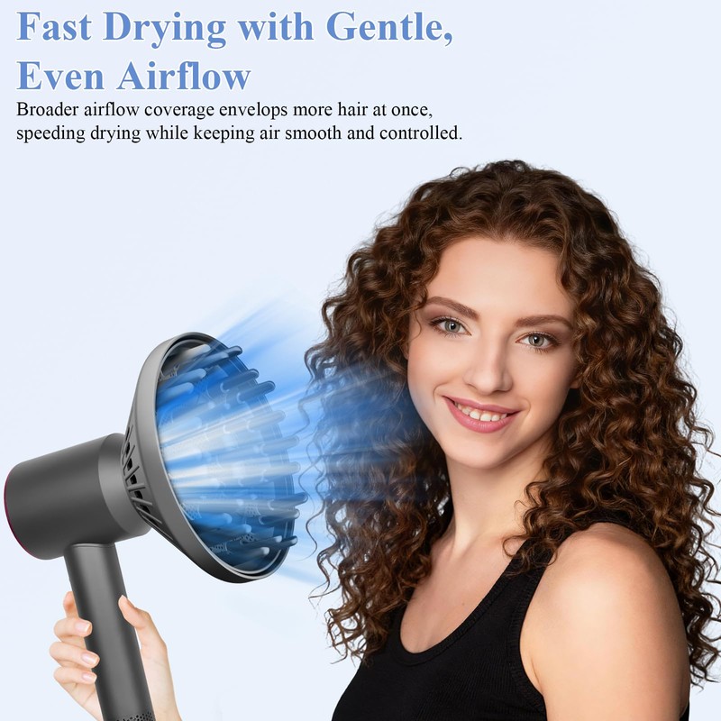 Fabmira 6-Inch Diffuser Attachment for Dyson Hair Dryers, Curl-Enhancing Large
