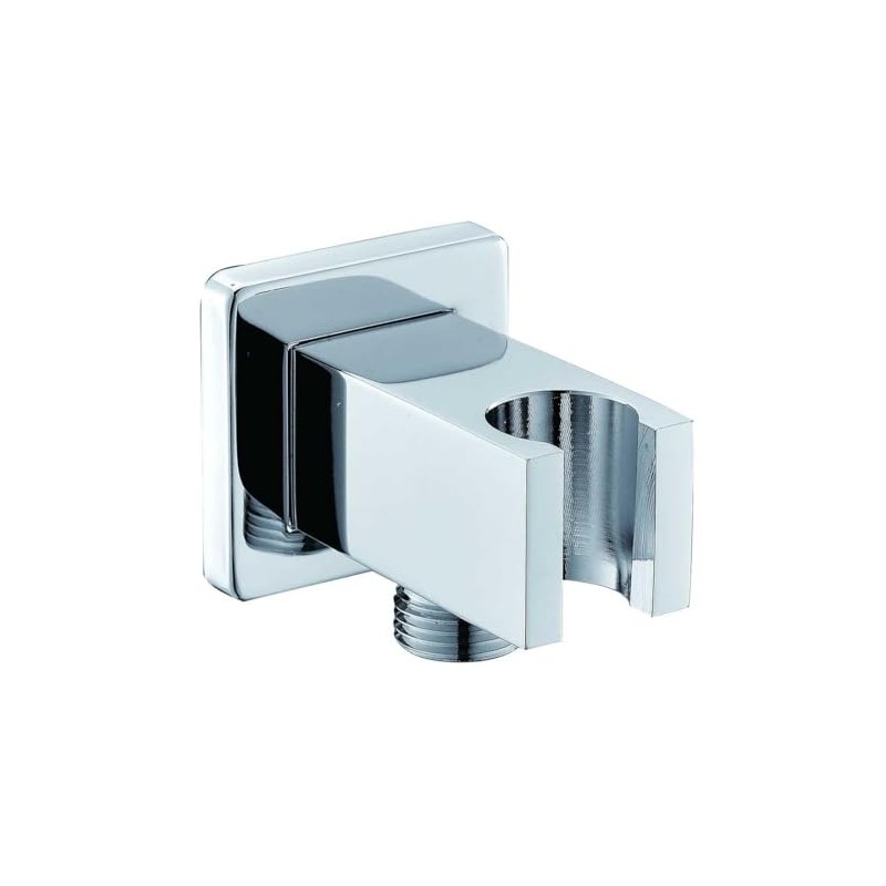 Concealed Square Shower Outlet Elbow with Handheld Shower Bracket Holder