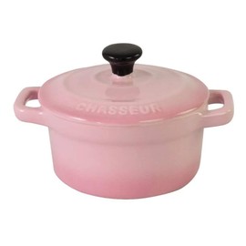 Chasseur La Cuisson Mini Cocotte, 10 x 9 cm / 300 ml Capacity, Cherry Blossom, pink
