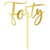 AROKIPPRY - Decoración acrílica para tartas de 40 cumpleaños, 40