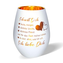 Belillpipi Valentine's Day Gift for Her, Valentine's Day Gift for Girlfriend, Lantern with Engraving I Love You Gifts for Wife, Tea Light Holder, Anniversary, Birthday Gift for Women