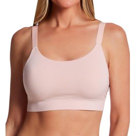 Bali Women's Modern Seamless, Pullover Wireless Bralette with Adjustable Straps, Sandshell