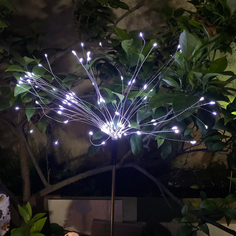 JJGoo Solar Firework Lights, 2 Pack 120 LEDs 2 Lighting