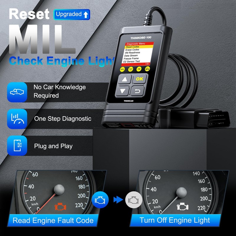 THINKCAR OBD100 Universal Car Engine OBD2 Code Reader, Full OBD2