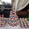 30 piezas de adornos de voleibol para cupcakes de doble