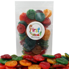 FirstChoiceCandy Licorice Wheels Gummy Candy (Two Faced Rainbow, 2 Pound)
