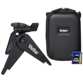Vivitar SK105 Kit - Case, Tripod, and SD Card (Black)