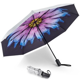 G4Free UPF 50+ UV Protection Large Travel Umbrella 42/46 Inch Auto Open Close Windproof Sun Blocking Umbrella