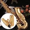 Yibuy Golden Brass #7 B Flat Tenor Saxophone Mouthpiece Kit