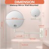 Erlingeryi 8" Wall Mounted Makeup Mirror 1X/ 10x Magnifying Mirror