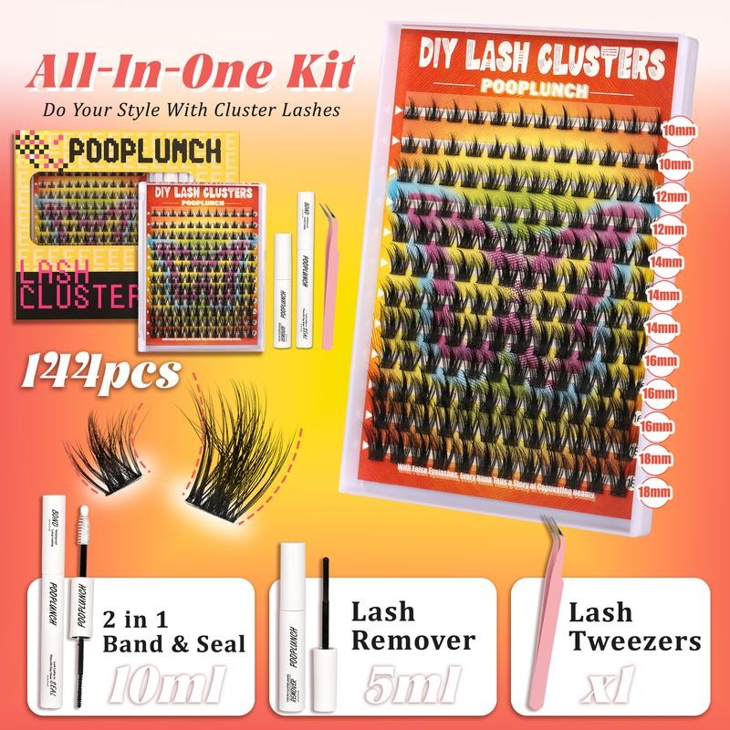 Eyelashes Beginner Friendly Clusters Kit Dramatic Eyelashes Extension Kit ,