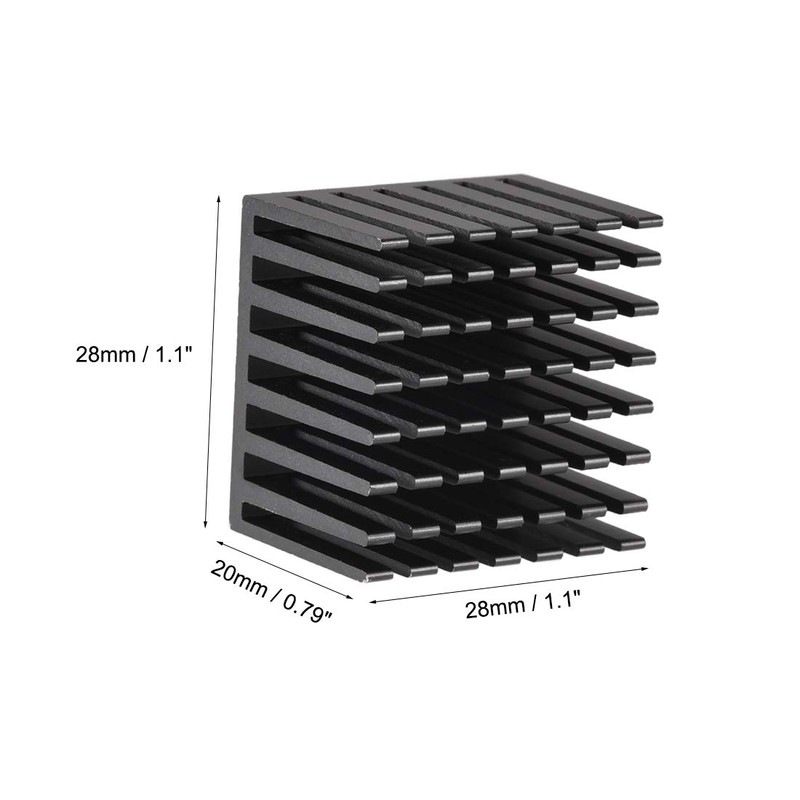 sourcing map Heatsink Cross Shaped Notches for MOS GPU IC