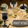 Veiuwa 24 Pcs Black Wine Glasses - Plastic Goblets, Cordial