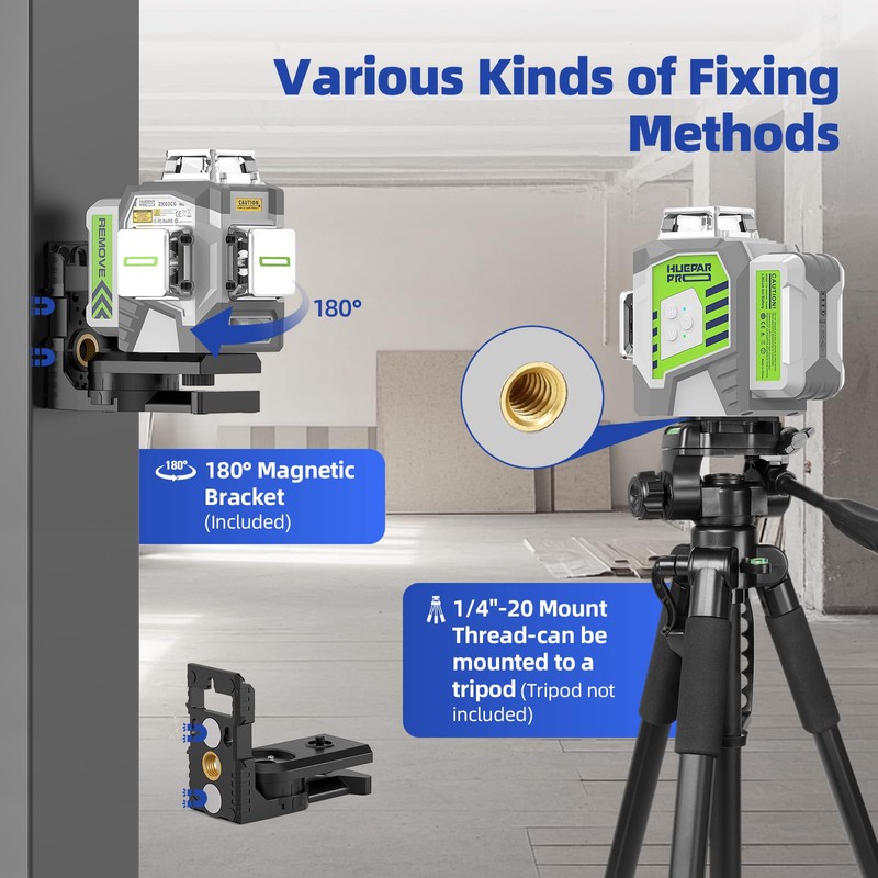 Laser Level 360 Self Leveling, Huepar Pro 3x360°High Accuracy Green