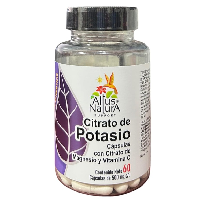 Altus Natura | Citrato de Potasio 60 cápsulas de 500mg