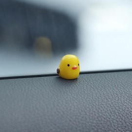 5Pcs Yellow Mini Chicken Car Interior Decoration,Little Chicken Chick Ornament,Auto Rearview Mirror Dashboard Ornaments for Woman Man Gift Car Accessories Automotive Interior Mirrors Upholstery Care
