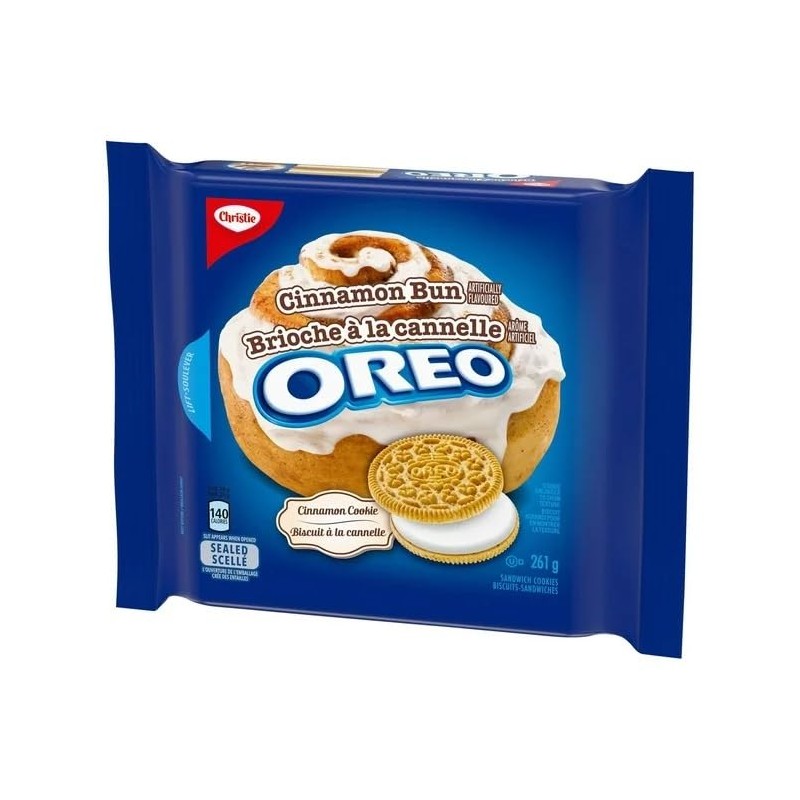 Oreo Cinnamon Bun Sandwich Cookies 261g {Imported from Canada}