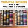 SpaceAid Bamboo Dresser Drawer Dividers 6 Pack, 4.65“ High Adjustable