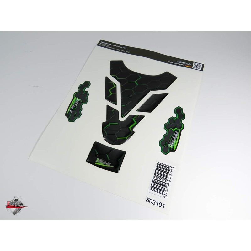BIKE-label 503101 Tank Pad Motorcycle Tank Protector Sticker Green Universal