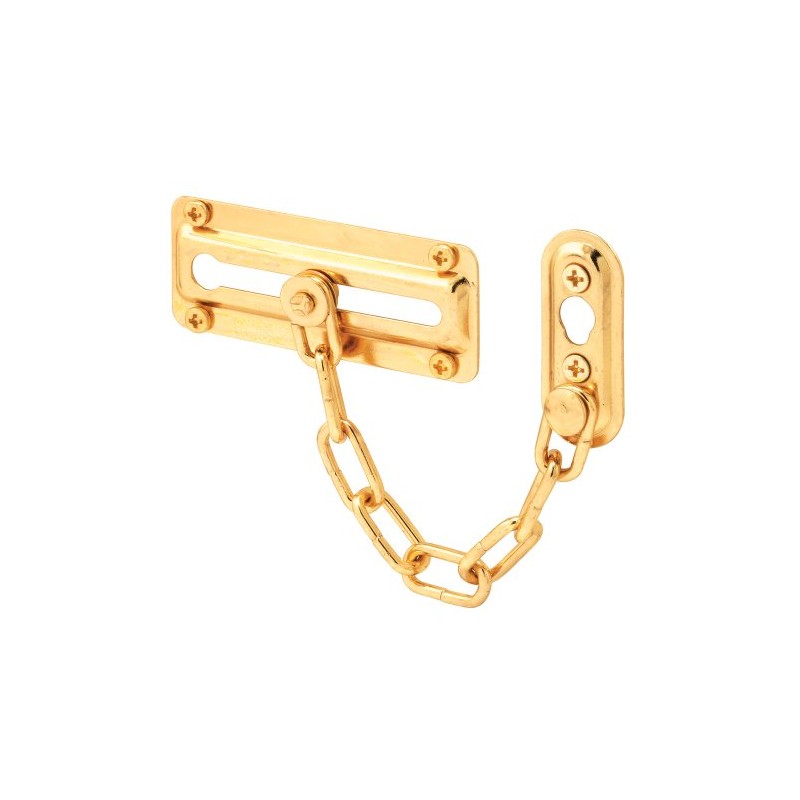 Prime-Line U 9905 Chain Door Guard, Steel with Brass Finish