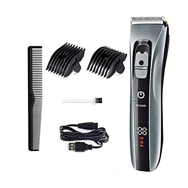 MARSKE Hair Clippers for Men, Waterproof Clippers for Hair Cutting Hair Trimmer for Men Electric Hair Cutting Haircut Shaving Haircut Grooming Kit for Men (Grey)