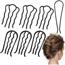 7 - Piece Hair Accessory Set: Side Combs, Forks, Pins for Updos & Vintage Styles, Metal, Fine Hair - Friendly