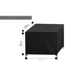 Aosong Garden Furniture Covers Heavy Duty 420D Oxford Fabric Waterproof Square Outdoor Furniture Cover for Table Chairs, Rattan Furniture Covers Extra Large Patio Cover, Black,(90x90x90cm)