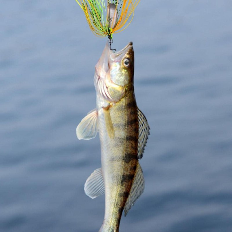 ZOKBOM 6 Pieces Artificial Lures for Bass Chatterbait Pike Chatterbait