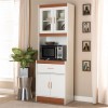 Baxton Studio Laurana Kitchen Cabinet and Hutch in White and