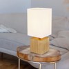 Globo LED Table Lamp Dimmable with Remote Control Wooden Lamp