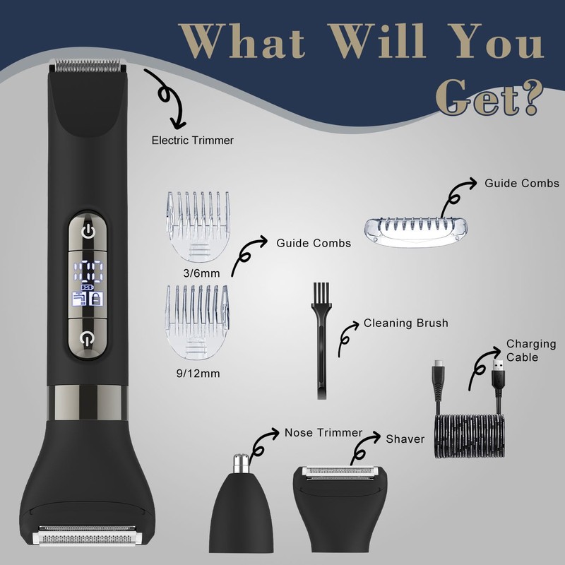 Hatteker 3 in 1 Multifunctional Dual - Head Body Hair