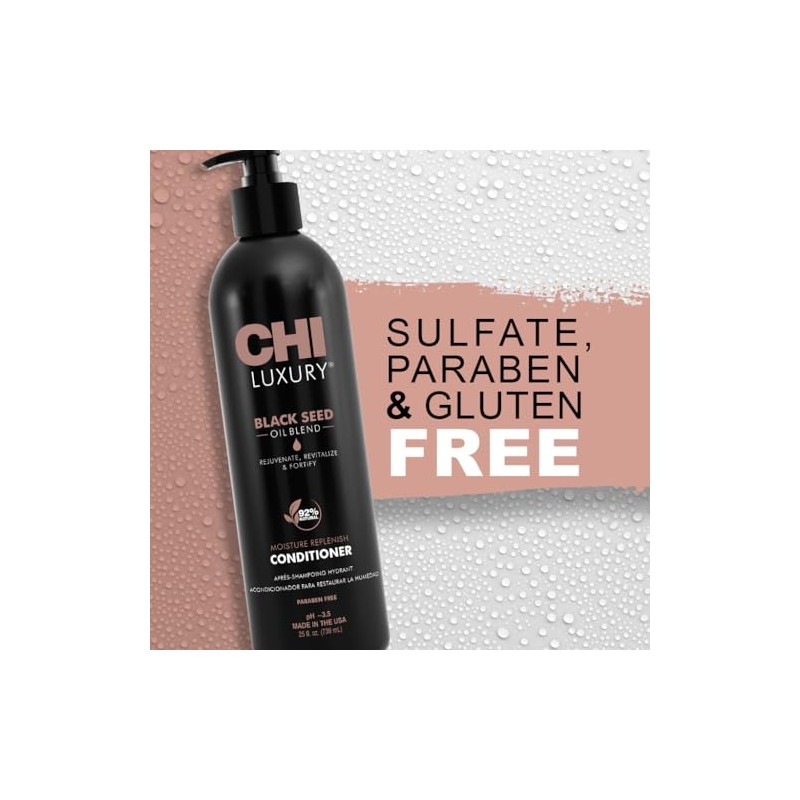 CHI Lujo Negro Aceite de Semillas Acondicionador Reposición de Humedad,