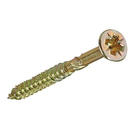 Performance Wood Screw 5 x 60mm (Pk85) Fixing Plated, Yellow Zinc Challenge - Performance Woodscrews, Screw Head Style, Flat/Countersunk Pozidriv, Screw Length 60mm