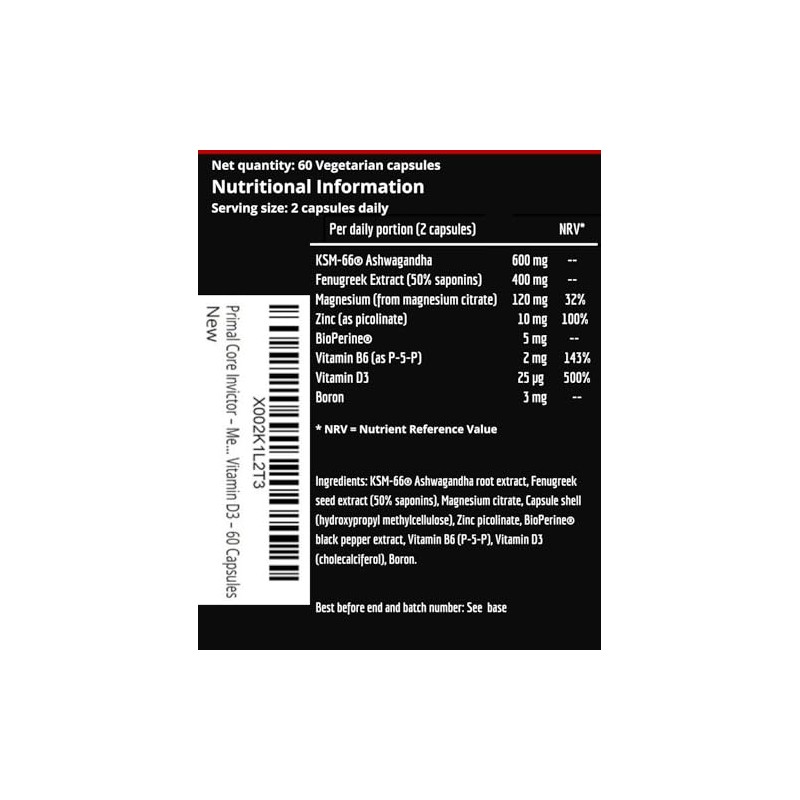 Primal Core Invictor – Men’s Vitality & Performance Supplement –