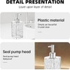 13.5 Oz Translucent White Plastic Soap Dispenser with Rust-Proof Pump,