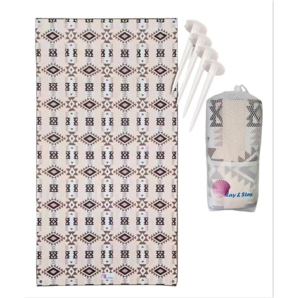 Lay N Stay Beach Blanket Towel Absorbent, Quick-Dry, Extra Large