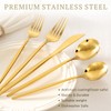 Astercook Silverware Set 48-Piece Gold Flatware Set with Steak Knives