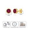 Philip Jones Gold Plated July (Ruby) Birthstone Earrings Created with