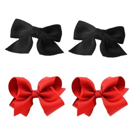 2 Pairs Bow Hair Clips, Plain Fabric Hair Clips, Cute and Cute Hair Clips, Non-Slip Hair Clips, Pony Hair Clips, Crocodile Clips, Cute Ponytail Hair Clips