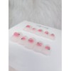 Tomato nail with water droplets - Coffin Egg / 물방울