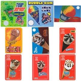 Blue Bunny Lot of 9 Blue Bunny, Good Humor Cones Ice Cream Truck Stickers Decals