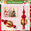 CAREDGO Christmas Tree Topper Red Christmas Tree Topper Champagne 23