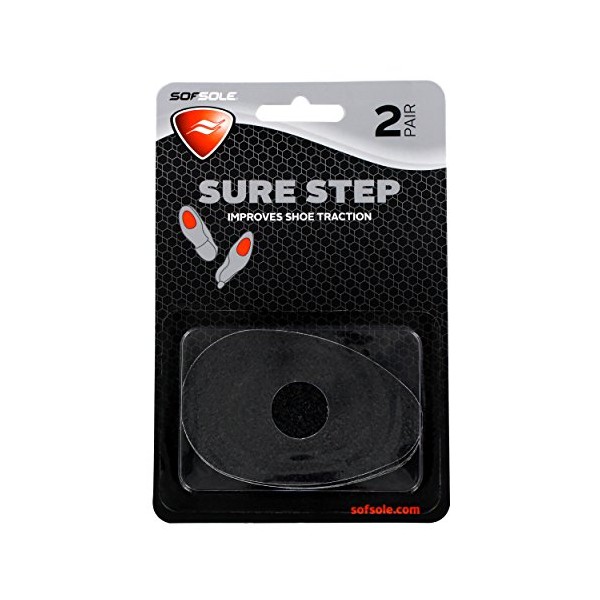Sof Sole Sure Steps Adhesive Stickers for Added Grip and Protection on Shoe Soles, 2-Pair